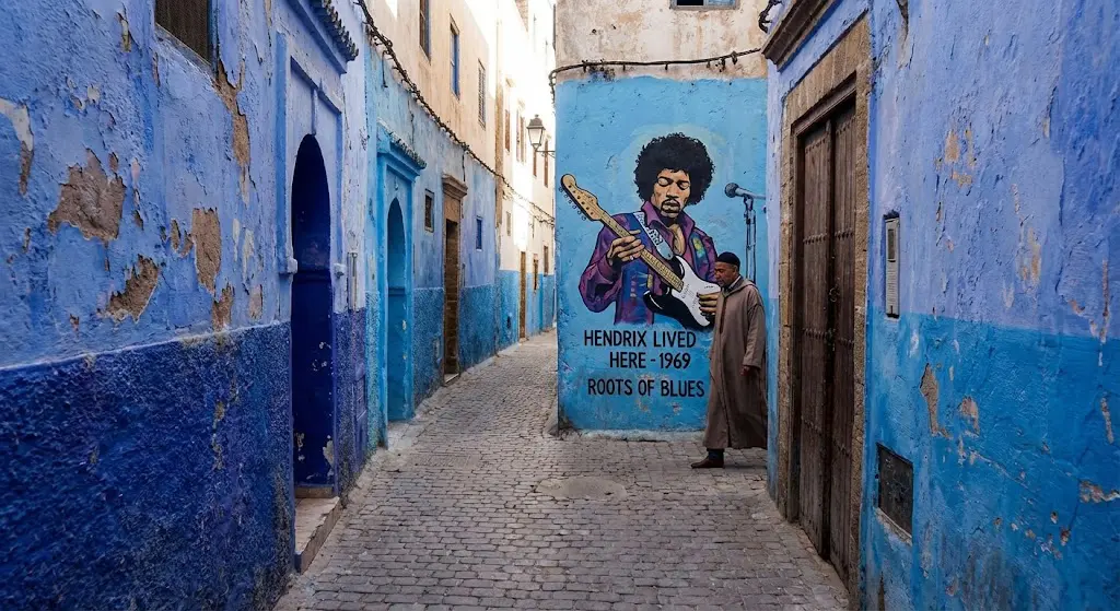 The blue walls of Essaouira — where Jimi Hendrix came to find the roots of the Blues