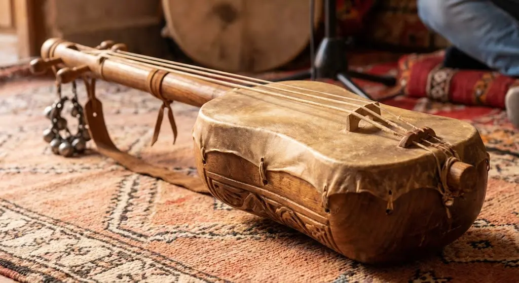 The guembri — three-stringed sacred lute at the heart of Gnawa