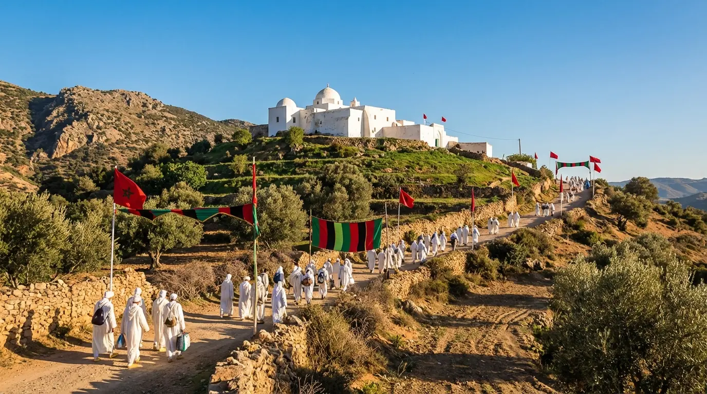 Moussem pilgrimage at Sidi Ali Ben Hamdouch near Meknes