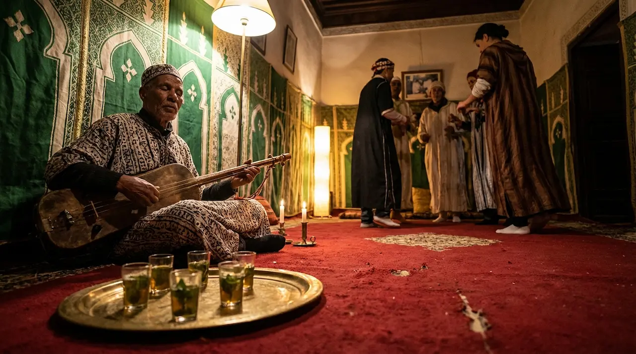 Inside a Gnawa zaouia ceremony in Marrakech